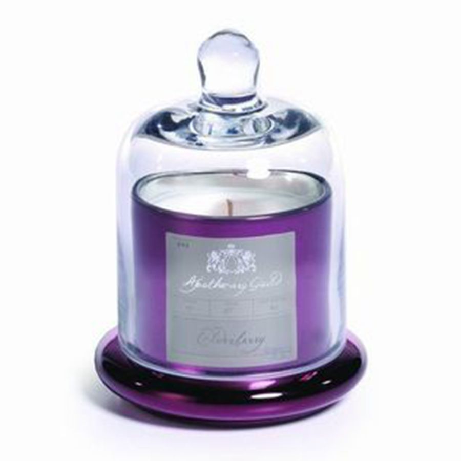 Mescente Luxury Silver Domed Cover Suport pentru lumânări parfumate Dom din sticlă Borcane