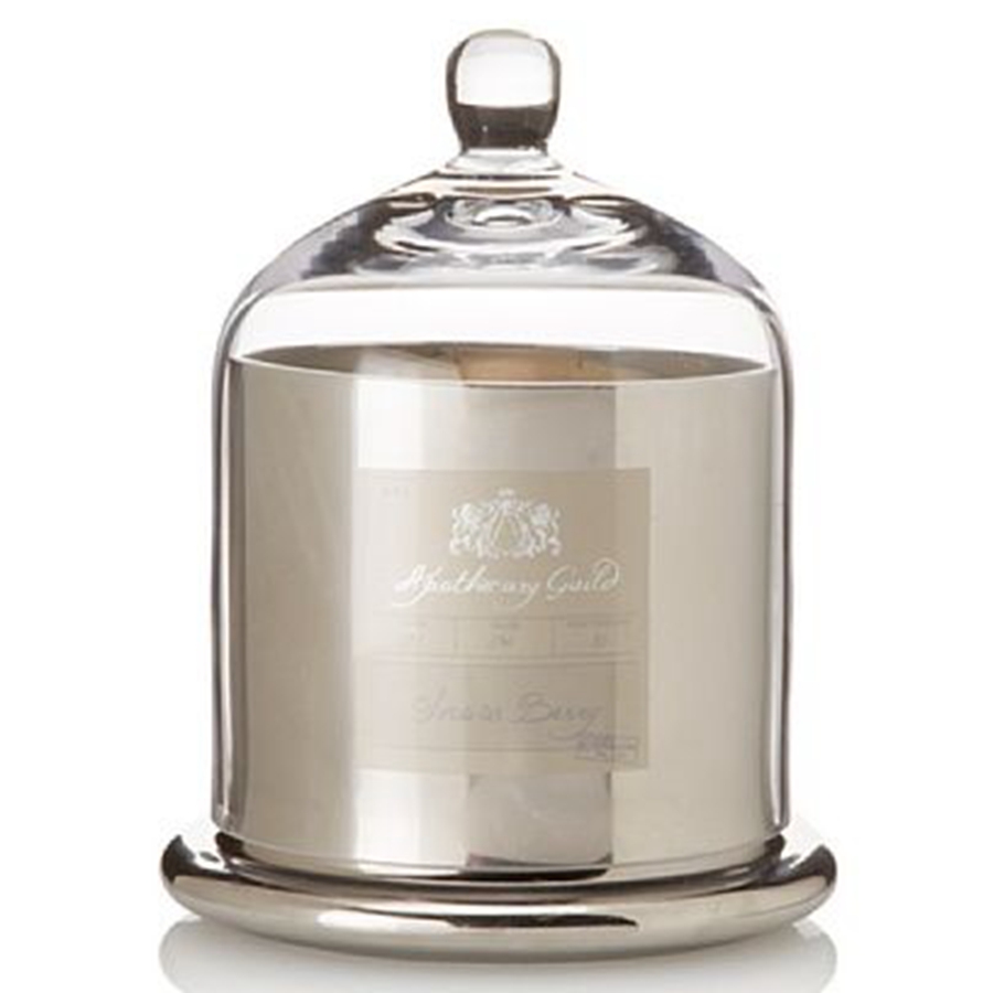 Mescente Luxury Silver Domed Cover Suport pentru lumânări parfumate Dom din sticlă Borcane