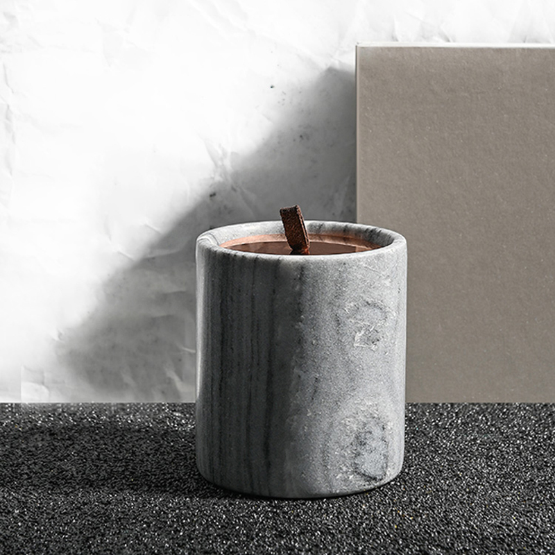 M&Scent Wholesale Luxury Custom Decoration Private Label Lumanari de ceara de soia parfumate de cristal de sticla neagra