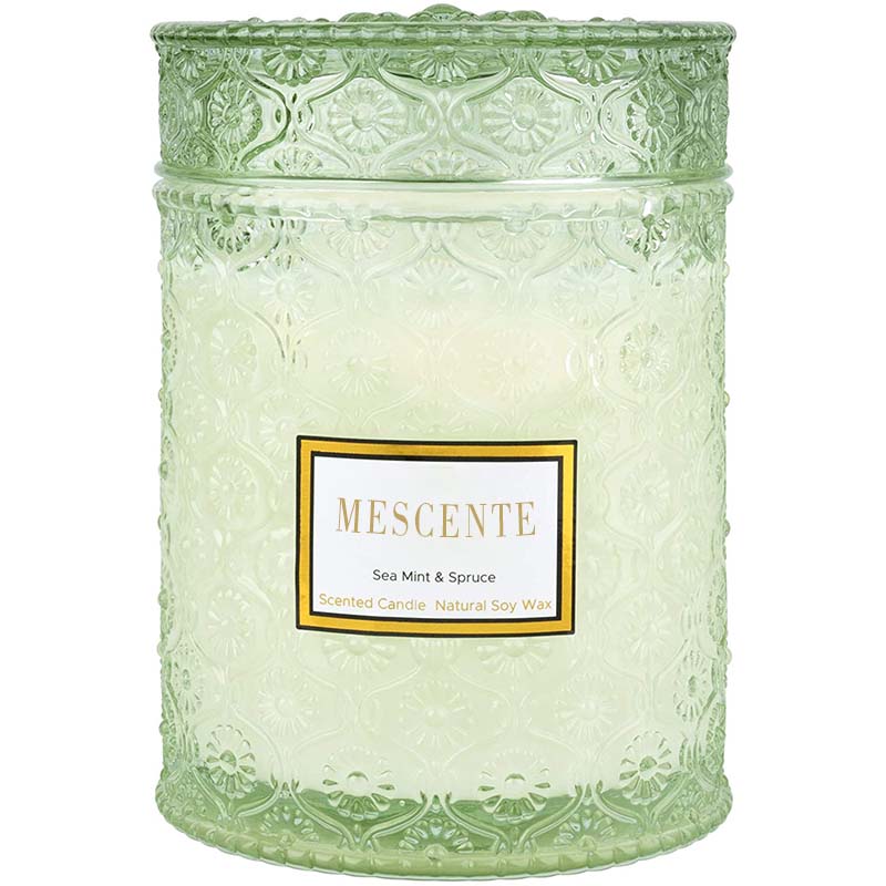 M&S cent Lumânare spa cu miros de flori uscate, de casă, eucalipt, mentă, ceară de soia