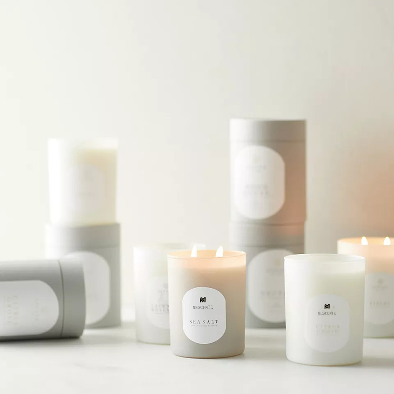 M&Scent Logo personalizat Meditație Pietre non-toxice Ierburi turnate manual Lumânări cu cristal de ceară de soie parfumată naturală