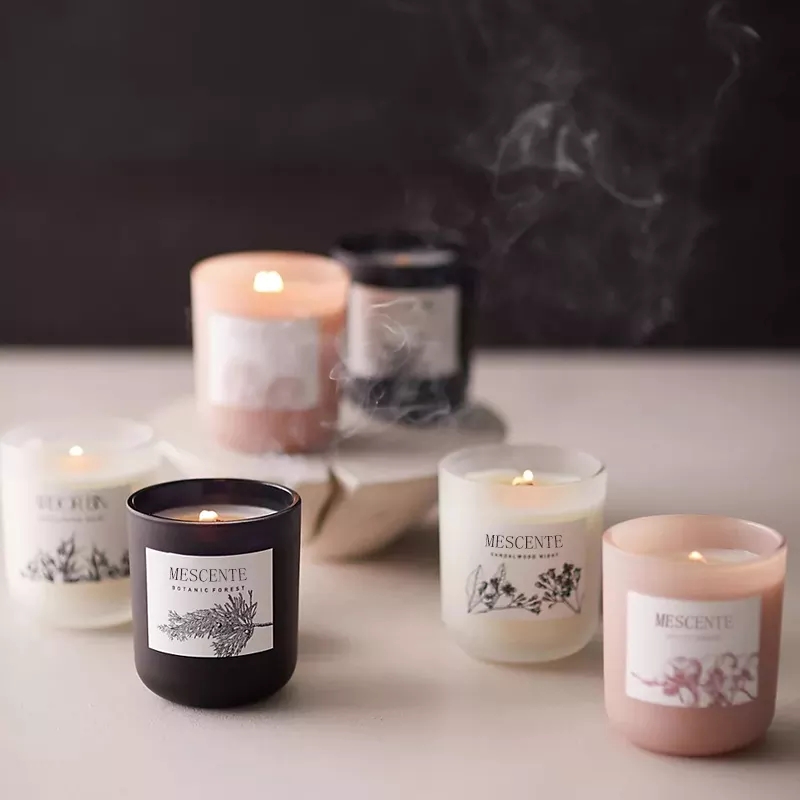 Lumanari parfumate de ceara de soia cu cristale naturale de lux, cu eticheta privata, pentru decorarea nuntii