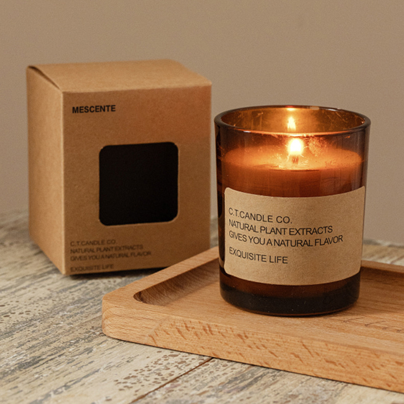 Set de difuzor de stuf și lumânări parfumate M&Scent cu decor de lux, cu ambalaj