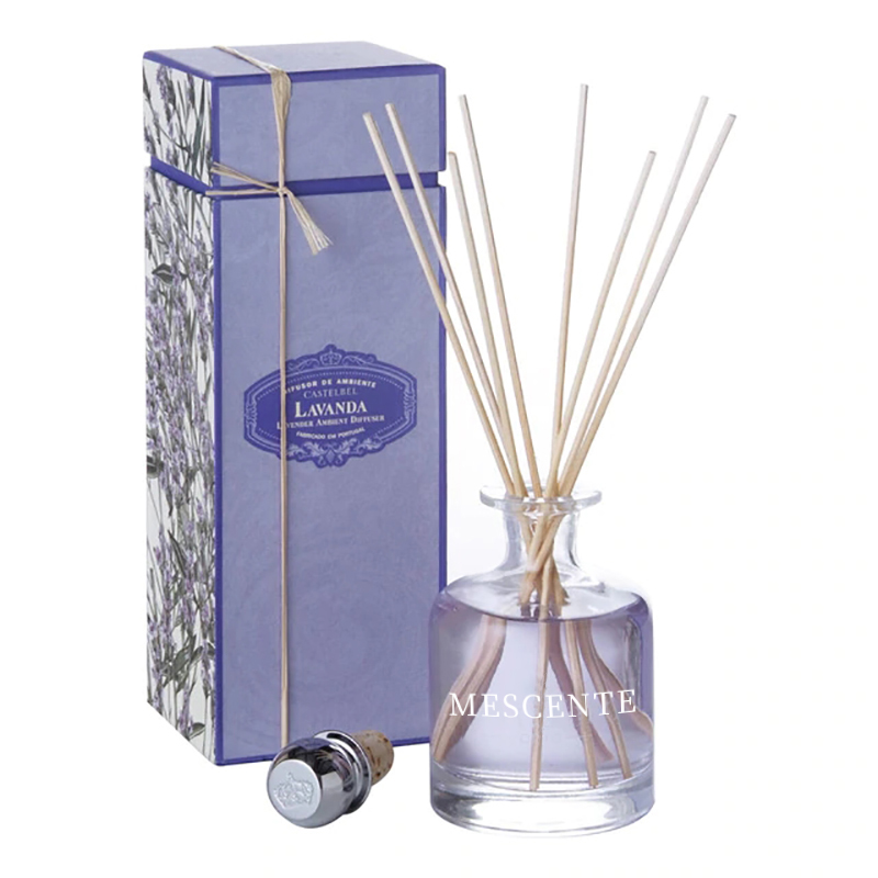 Sticle de primăvară de lux de 400 ml, ecologic, roz, piele gri ciment, miros de magnolie, bețișoare de flori, difuzor de stuf