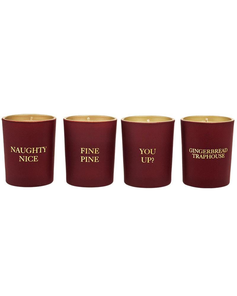 Set cadou de 4 lumânări parfumate M&Scent, de lux, cu etichetă privată