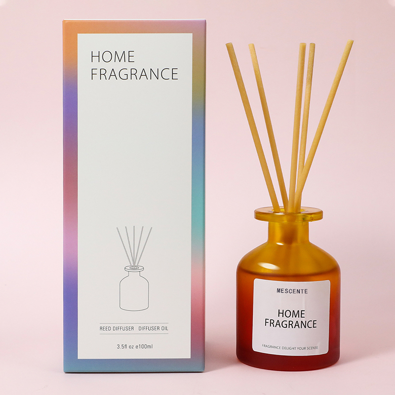 Sticlă unică de sticlă cu ridicată, cu parfum, flori, difuzor de stuf, umplere de ulei cu cuții de ambalare, set de cadou