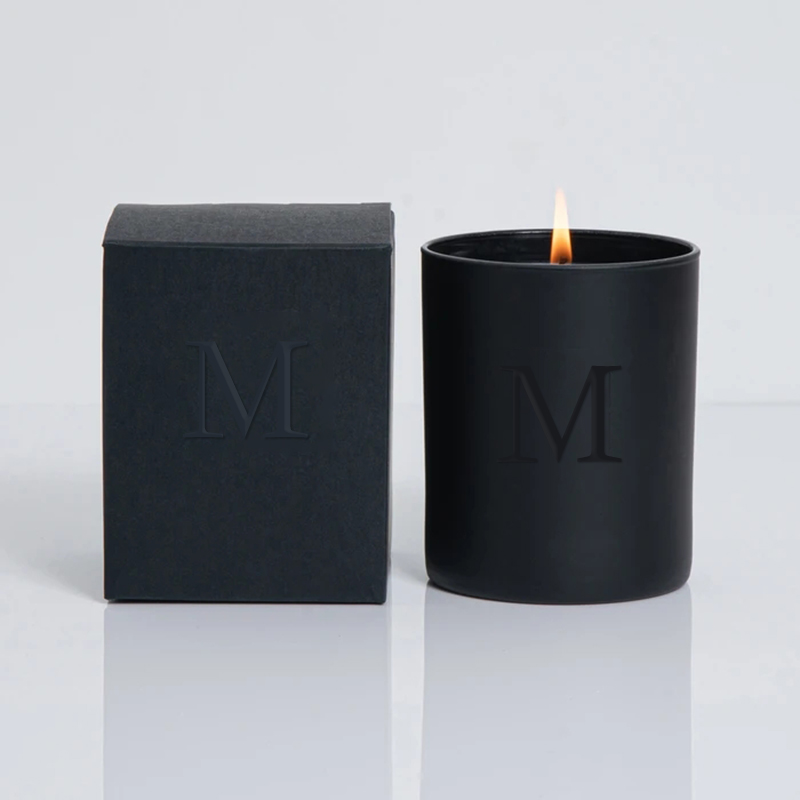 M&Scent Wholesale Borcane unice negre de lux Lumânări decorative de soia cu cristale, decorative de nuntă