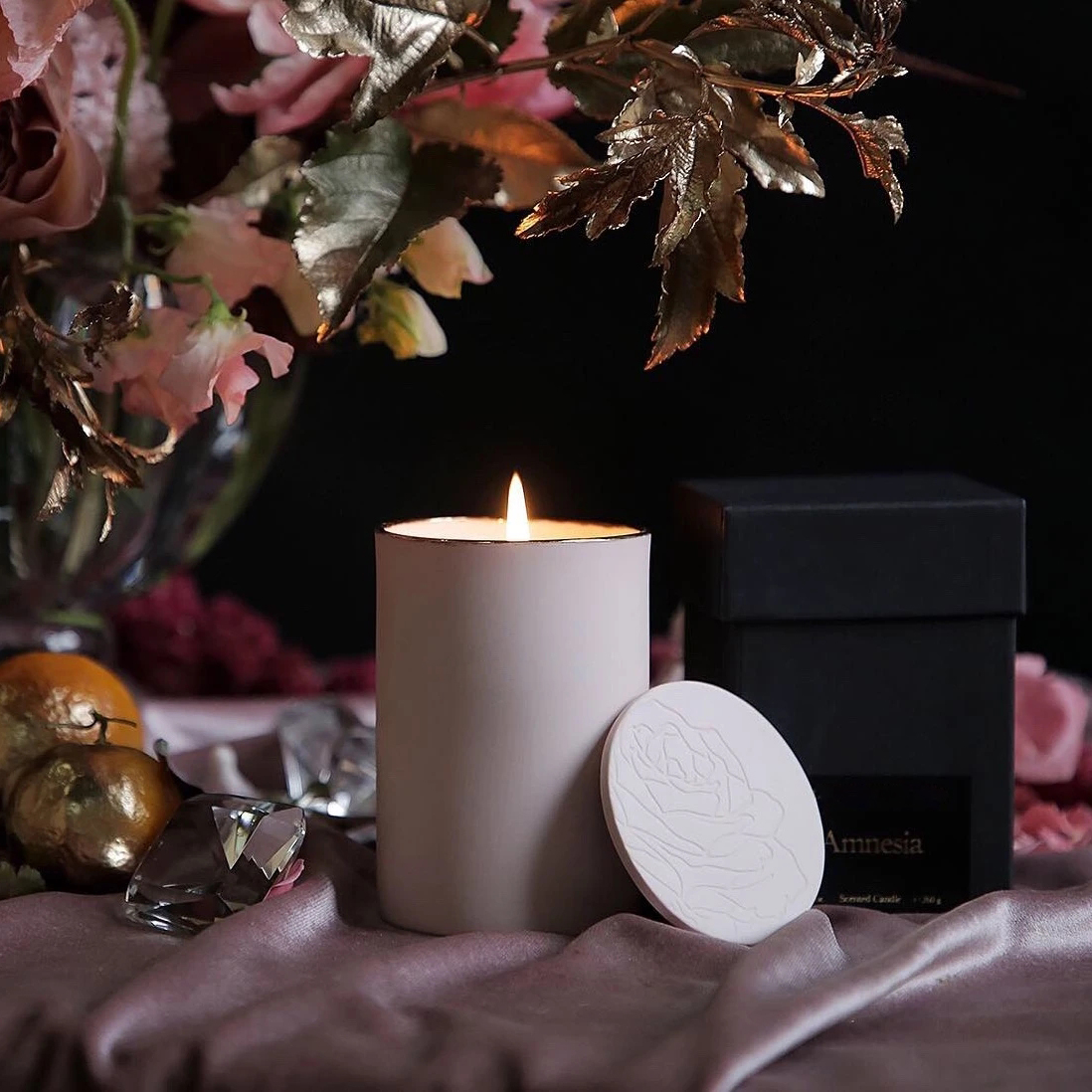 M&Scent Wholesale Suport din sticlă de lux Lumânări cu ulei parfumat ieftin cu sigla