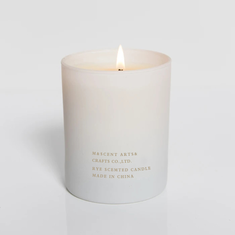 M&Scent Comert cu ridicata ieftin, cu eticheta proprie, fitil mare din lemn alb, luminari parfumate cu uleiuri esentiale pentru aromaterapie.