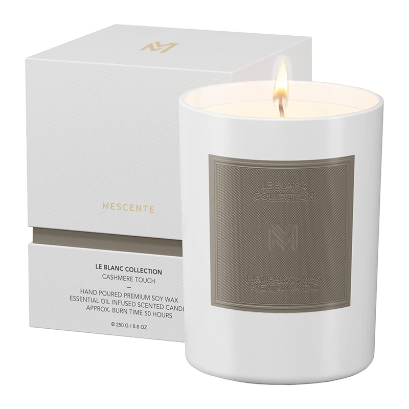 M&Scent Wholesale Custom Luxury Borcan de sticlă neagră Seturi de lumânări cu ceară de soia pentru aromaterapie de Crăciun