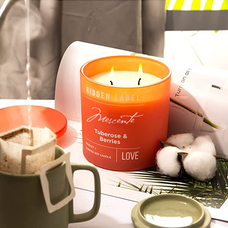 M&Scent Wholesale Luxury Private Label Borcane negre Lumanari parfumate de ceara de soia cu cristale