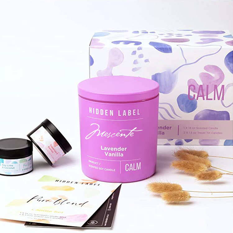 M&Scent Wholesale Luxury Private Label Borcane negre Lumanari parfumate de ceara de soia cu cristale