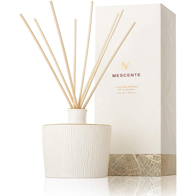 M&S cent Sticla de sticlă de lux cu ridicată Stick Fiber Rotund şurub de lemn Seturi de cadou pentru difuzor de trestie de aromă