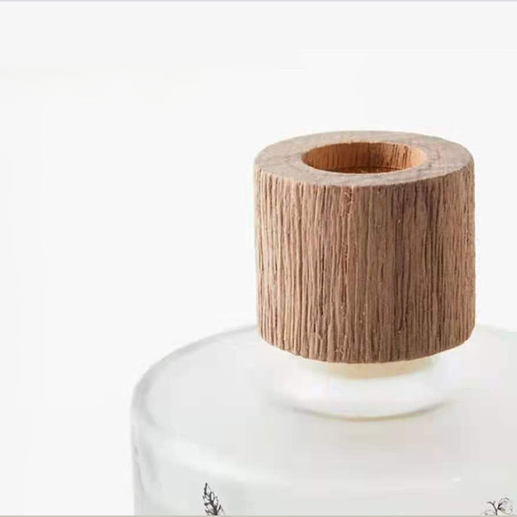 M&Scent, vânzare cu ridicată de lux, sticlă decorativă de chihlimbar, fără foc, difuzor unic de stuf de aromă florală transparentă.