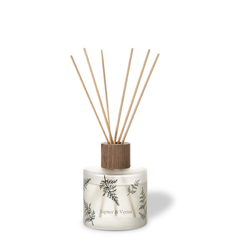 M&Scent, vânzare cu ridicată de lux, sticlă decorativă de chihlimbar, fără foc, difuzor unic de stuf de aromă florală transparentă.
