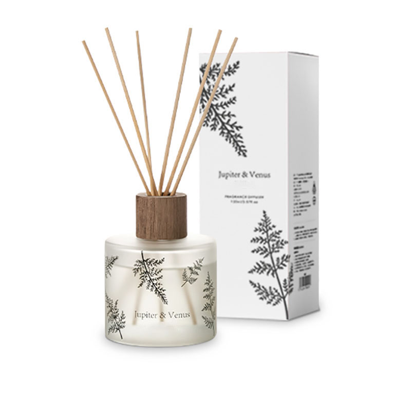 M&Scent, vânzare cu ridicată de lux, sticlă decorativă de chihlimbar, fără foc, difuzor unic de stuf de aromă florală transparentă.