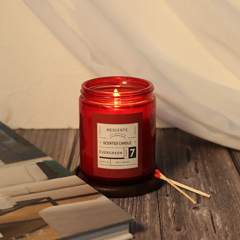 Lumânări de ceară de soia parfumate de lux cu etichetă privată personalizate M&Scent, cu capac