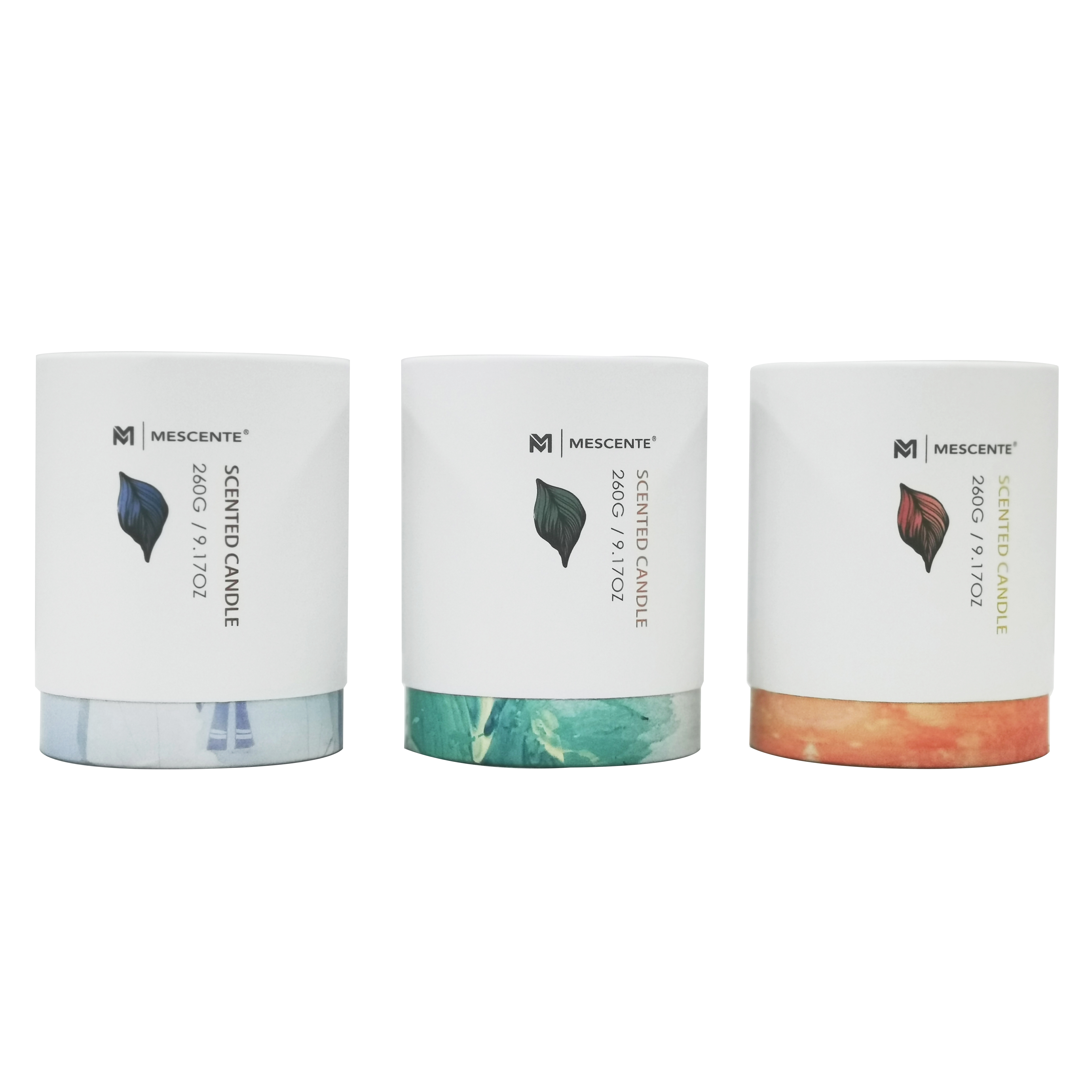 Lumânare de palmier cu borcan de sticlă verde cu etichetă privată angro M&Scent, lumânări spirituale