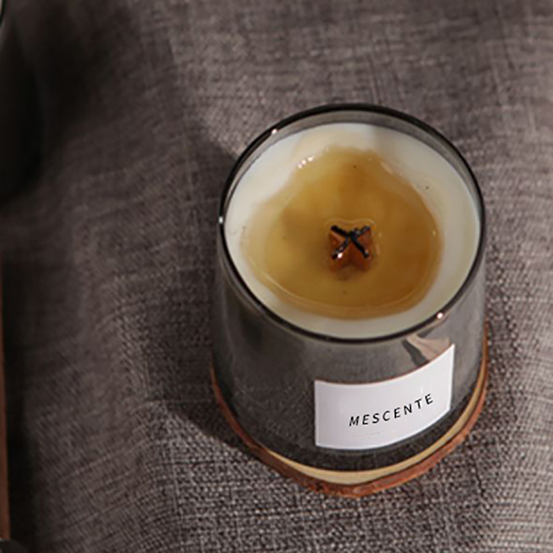 Borcane de sticlă de lux M&Scent, fitiluri din lemn de cristal, lumânare de ceară de soie parfumată, lumânări de nuntă.