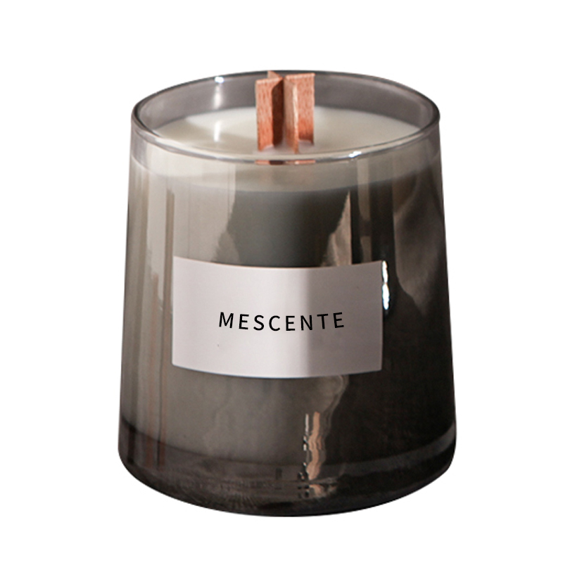 Borcane de sticlă de lux M&Scent, fitiluri din lemn de cristal, lumânare de ceară de soie parfumată, lumânări de nuntă.