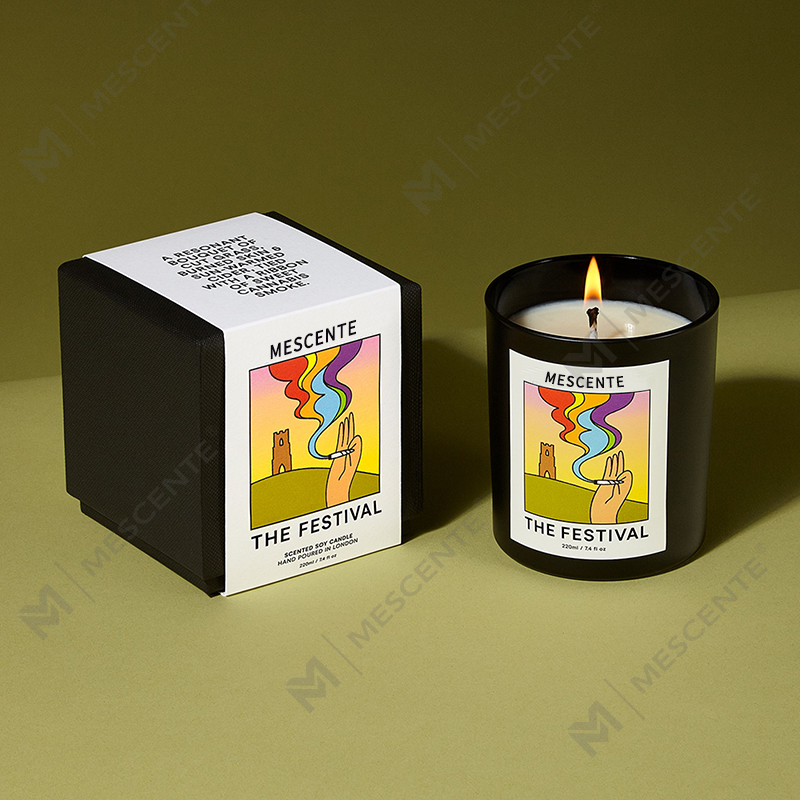 M&Scent Wholesale Lumanari de ceara de soia cu aromă de cristal de Crăciun, cu etichetă privată personalizată de lux