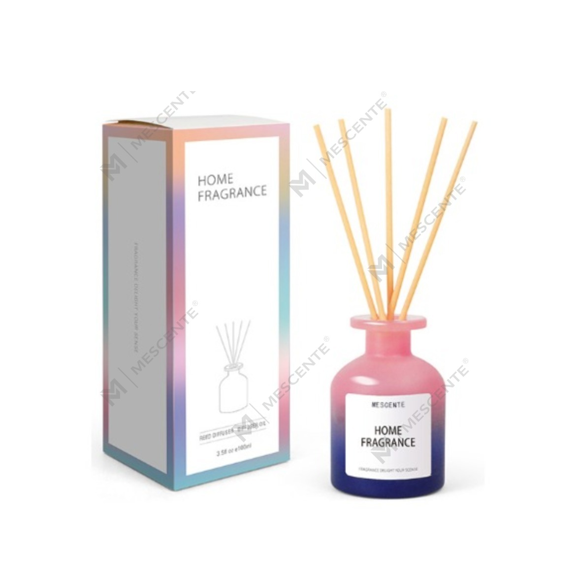 Sticlă unică de sticlă cu ridicata, cu parfum, flori, difuzor de trestie, umplere de ulei cu cutii de ambalare, set de cadou