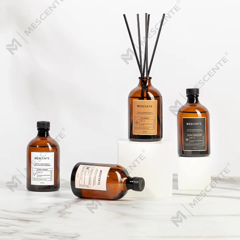 Bețișoare colorate din sticlă de lux iridescentă, negru și auriu, 100 ml, difuzor de stuf din fibră, odorizant, solvent