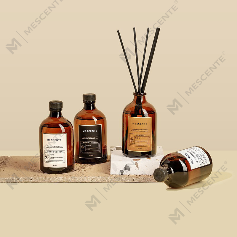 Bețișoare colorate din sticlă de lux iridescentă, negru și auriu, 100 ml, difuzor de stuf din fibră, odorizant, solvent
