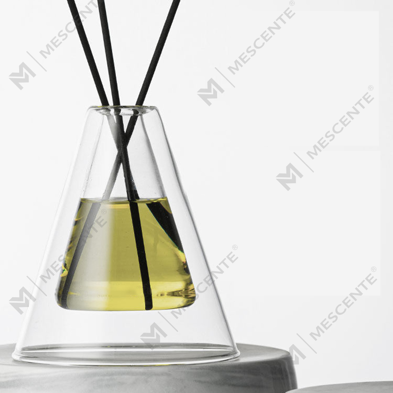 Sticlă unică de sticlă Hex Essenza personalizată mare, alb, înghețat, cu aer suplimentar, difuzor de trestie, parfum de casă, difuzoare de stuf de Crăciun