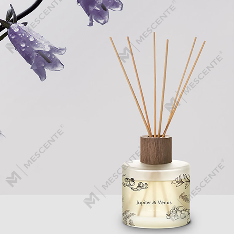 M&Scent, vânzare cu ridicata de lux, sticlă decorativă de chihlimbar, fără foc, difuzor unic de stuf de aromă florală transparentă