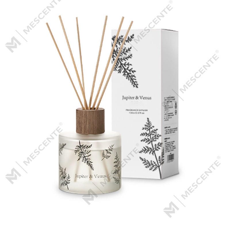 M&Scent, vânzare cu ridicata de lux, sticlă decorativă de chihlimbar, fără foc, difuzor unic de stuf de aromă florală transparentă