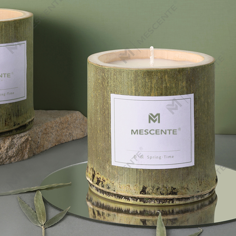 Suport de lumânare din lemn de lux M&Scent, lumânări private label parfumate cu cutie
