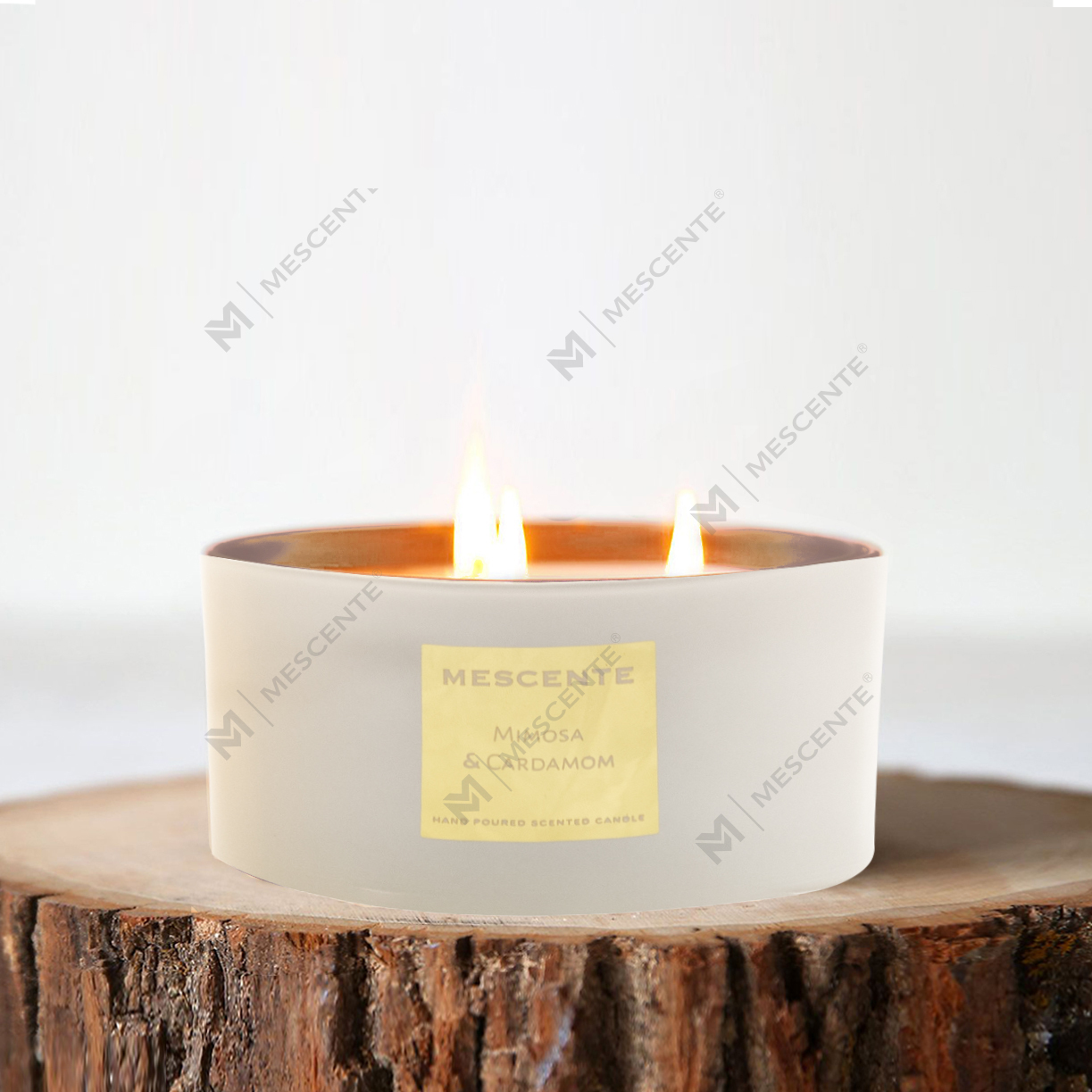 Set cadou de lumânări cu parfum de palmier de cocos M&Scent cu 3 fitiluri decorative pentru aromoterapie