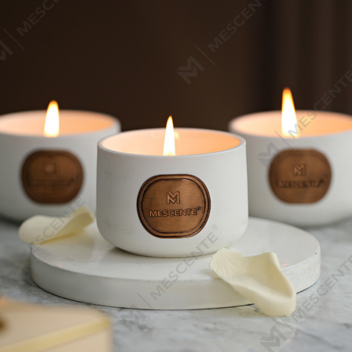 Seturi cadou de lumânări din ceară de nucă de cocos cu etichetă privată M&Scent