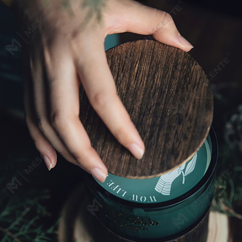 Borcane de sticlă personalizate M&Scent, la comandă în vrac, lumânare parfumată de ceară de soia cu cristale