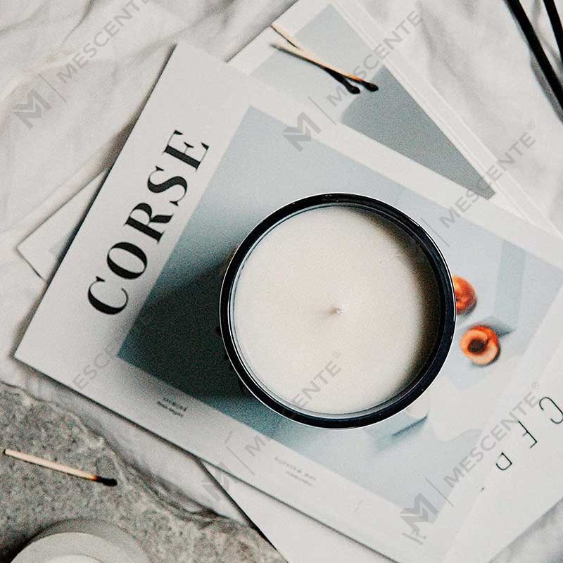 M&Scent Logo personalizat Mini sticla rotunda din sticla de cristal Lumanari parfumate cu ceara de soia, cafea puternica, cu cutie in vrac