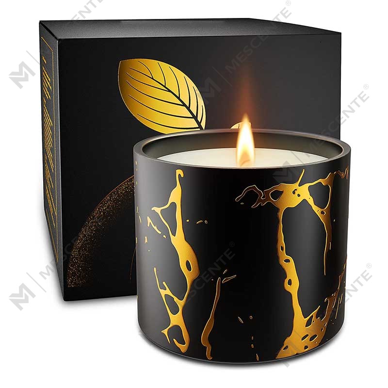 Set de cadouri de lumânări parfumate de ceară de soia, de lux, de dimensiuni mari, personalizate, personalizate, decorațiuni pentru acasă, cereale, aur, lumânări