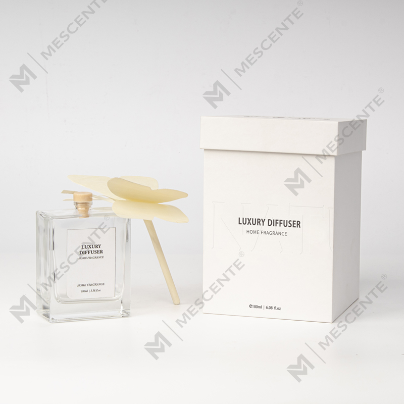 M&Scent Sticlă pătrată mare Big Rattan Stick Difuzor lichid de trestie pentru aromaterapie Favoruri cu dop