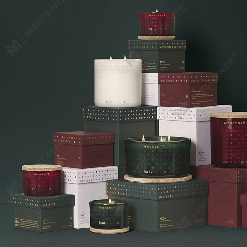 M&Scent Lumânări decorative de Crăciun, personalizate, personalizate, cu parfum de ceară de soia, cu cutie cadou