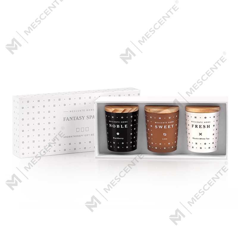 M23352 Set de 3 lumânări parfumate cu ceară de soia de uz casnic pentru aromaterapie