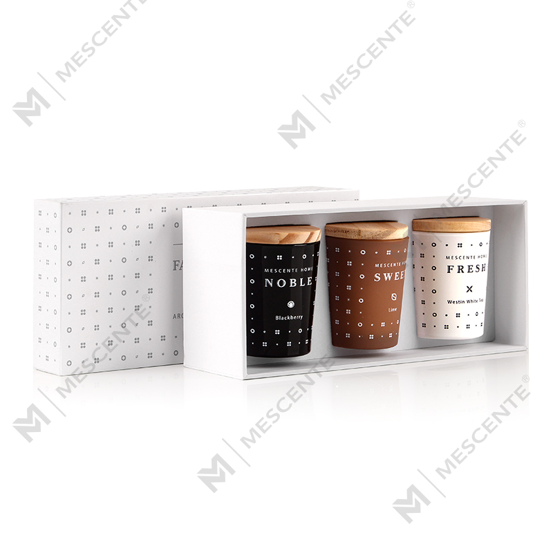 M23352 Set de 3 lumânări parfumate cu ceară de soia de uz casnic pentru aromaterapie