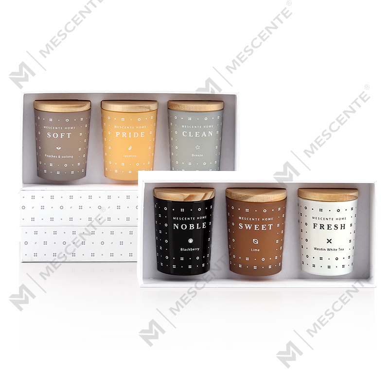 M23352 Set de 3 lumânări parfumate cu ceară de soia de uz casnic pentru aromaterapie