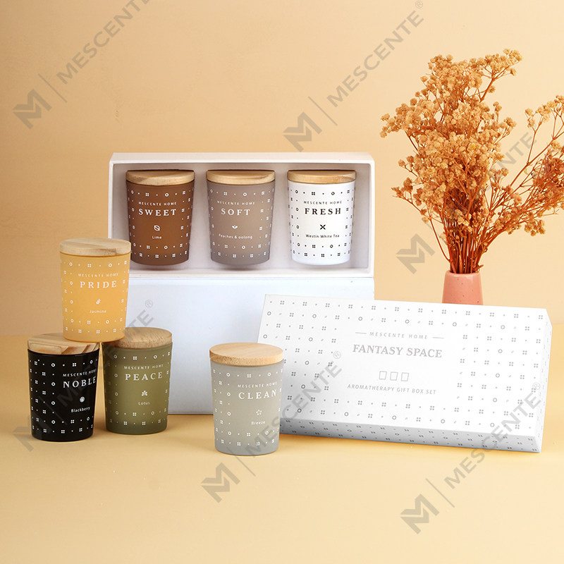 M23352 Set de 3 lumânări parfumate cu ceară de soia de uz casnic pentru aromaterapie