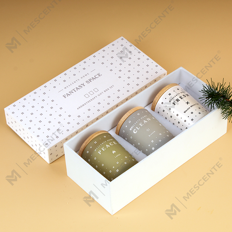 M23352 Set de 3 lumânări parfumate cu ceară de soia de uz casnic pentru aromaterapie