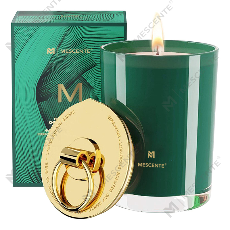 M&Scent Luxury White Soy Wax Logo Lumanari parfumate de nunta personalizate, Lumanare personalizata de tabara