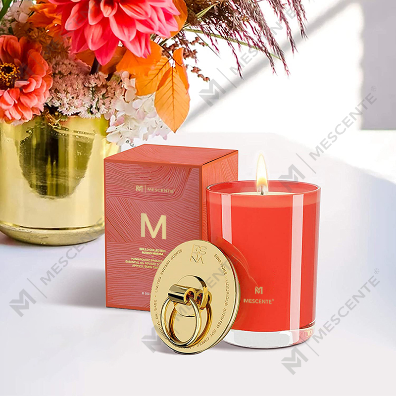 M&Scent Luxury White Soy Wax Logo Lumanari parfumate de nunta personalizate, Lumanare personalizata de tabara