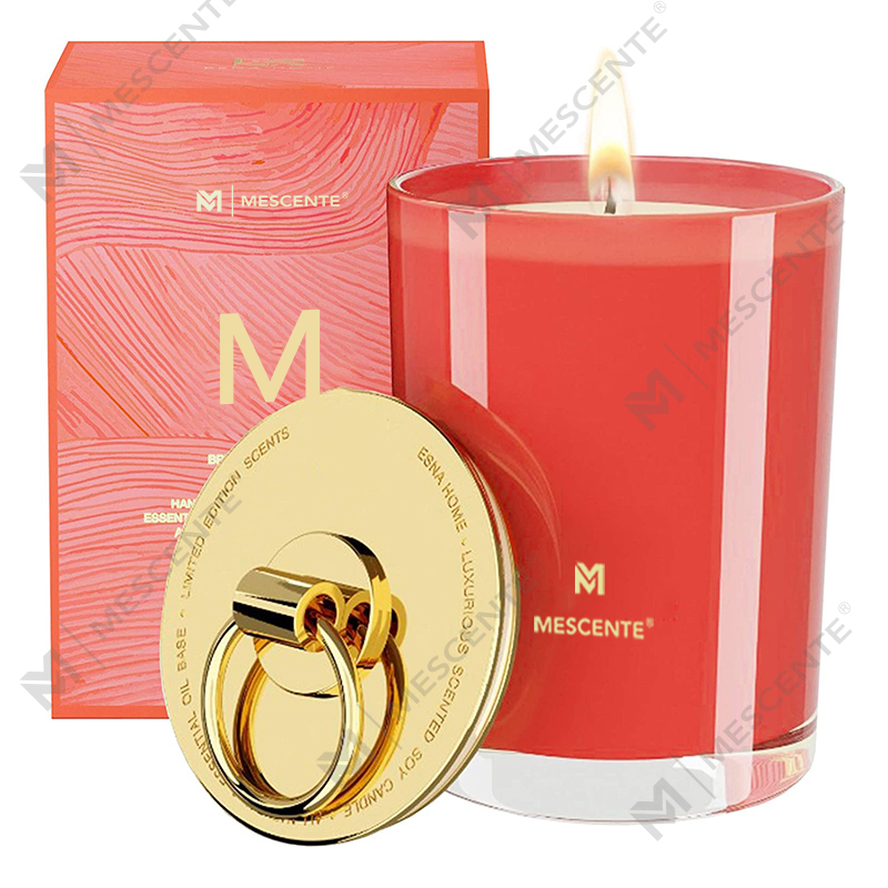 M&Scent Luxury White Soy Wax Logo Lumanari parfumate de nunta personalizate, Lumanare personalizata de tabara