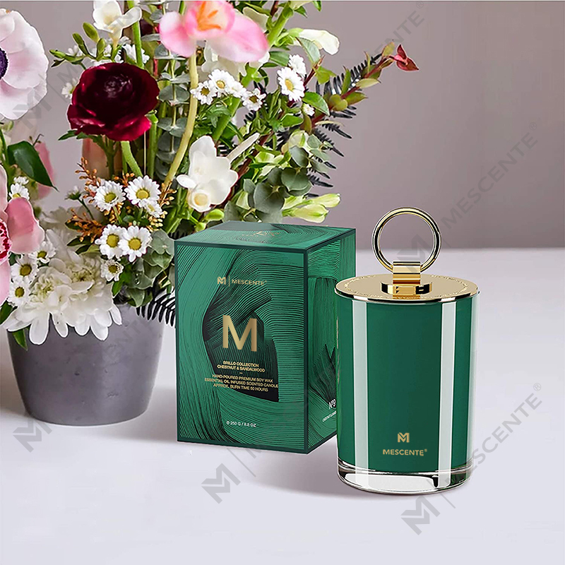 M&Scent Luxury White Soy Wax Logo Lumanari parfumate de nunta personalizate, Lumanare personalizata de tabara