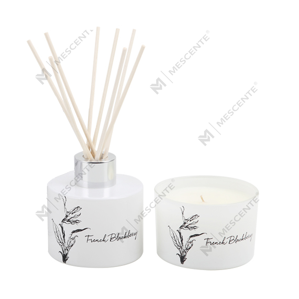 Set de cadou pentru difuzor de trestie de aromă cu etichetă privată de lux Mescente en-gros și lumânări parfumate