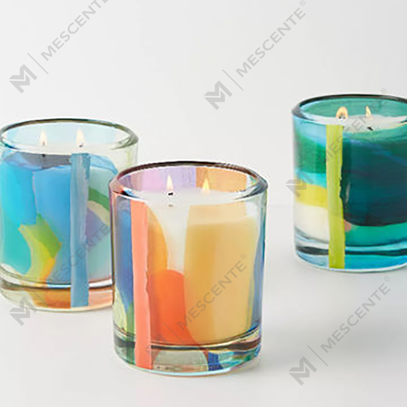 M&Scent Wholesale Lumanari de ceara de soia parfumate cu cristal de sticla neagra cu eticheta privata